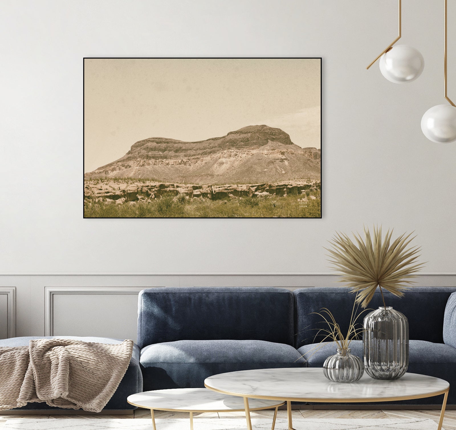 Mountainous III by Nathan Larson on GIANT ART - brown
