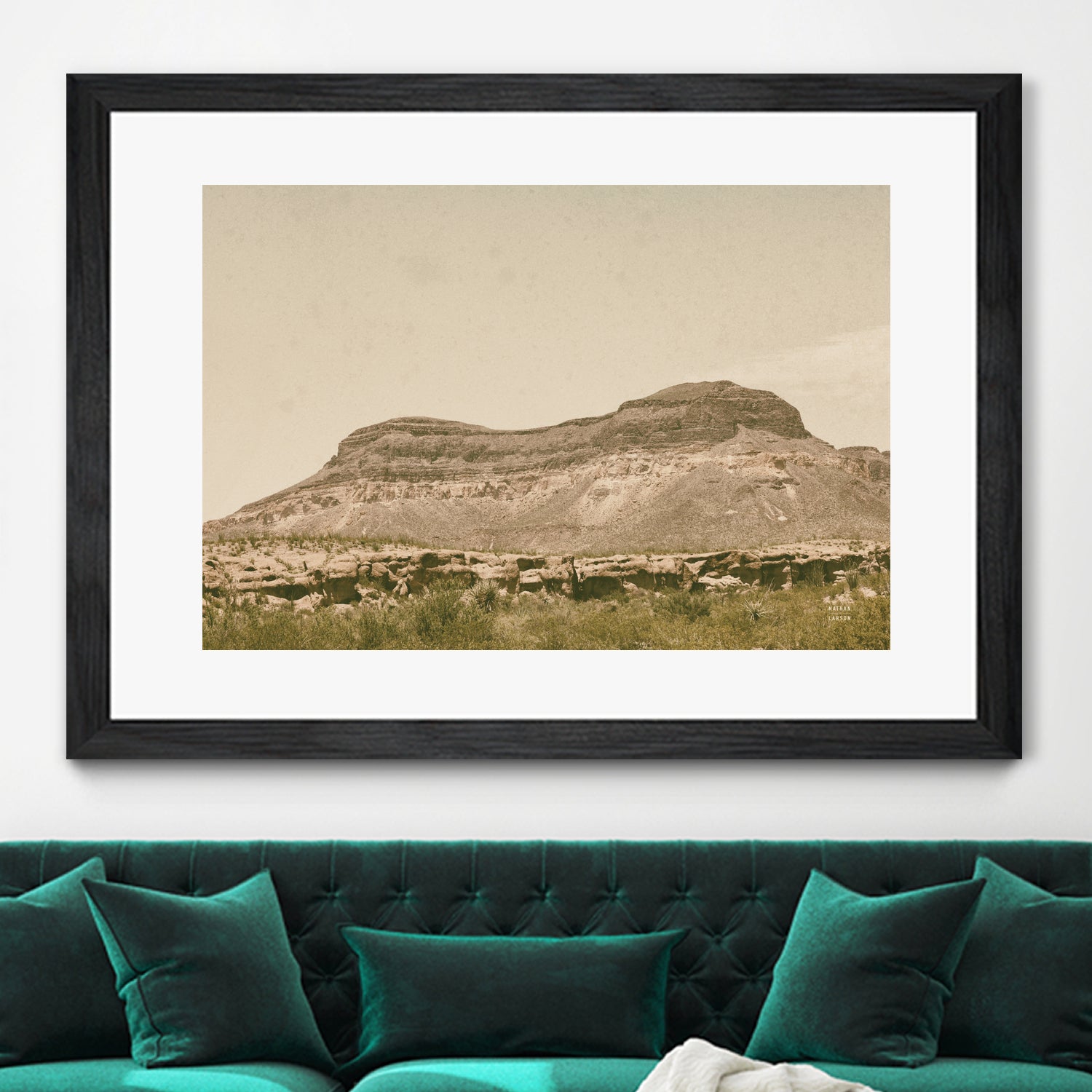 Mountainous III by Nathan Larson on GIANT ART - brown