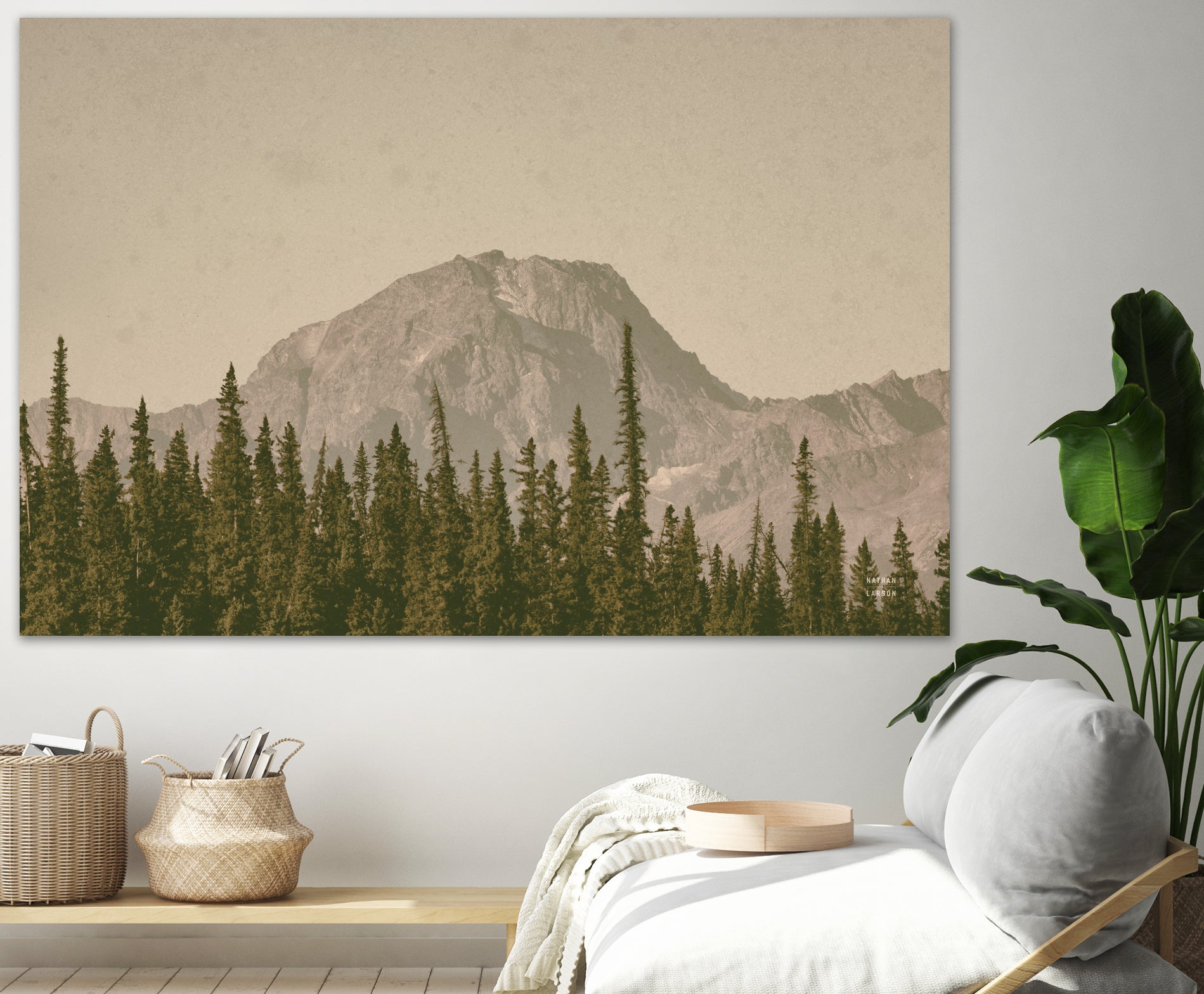 Mountainous IV by Nathan Larson on GIANT ART - brown