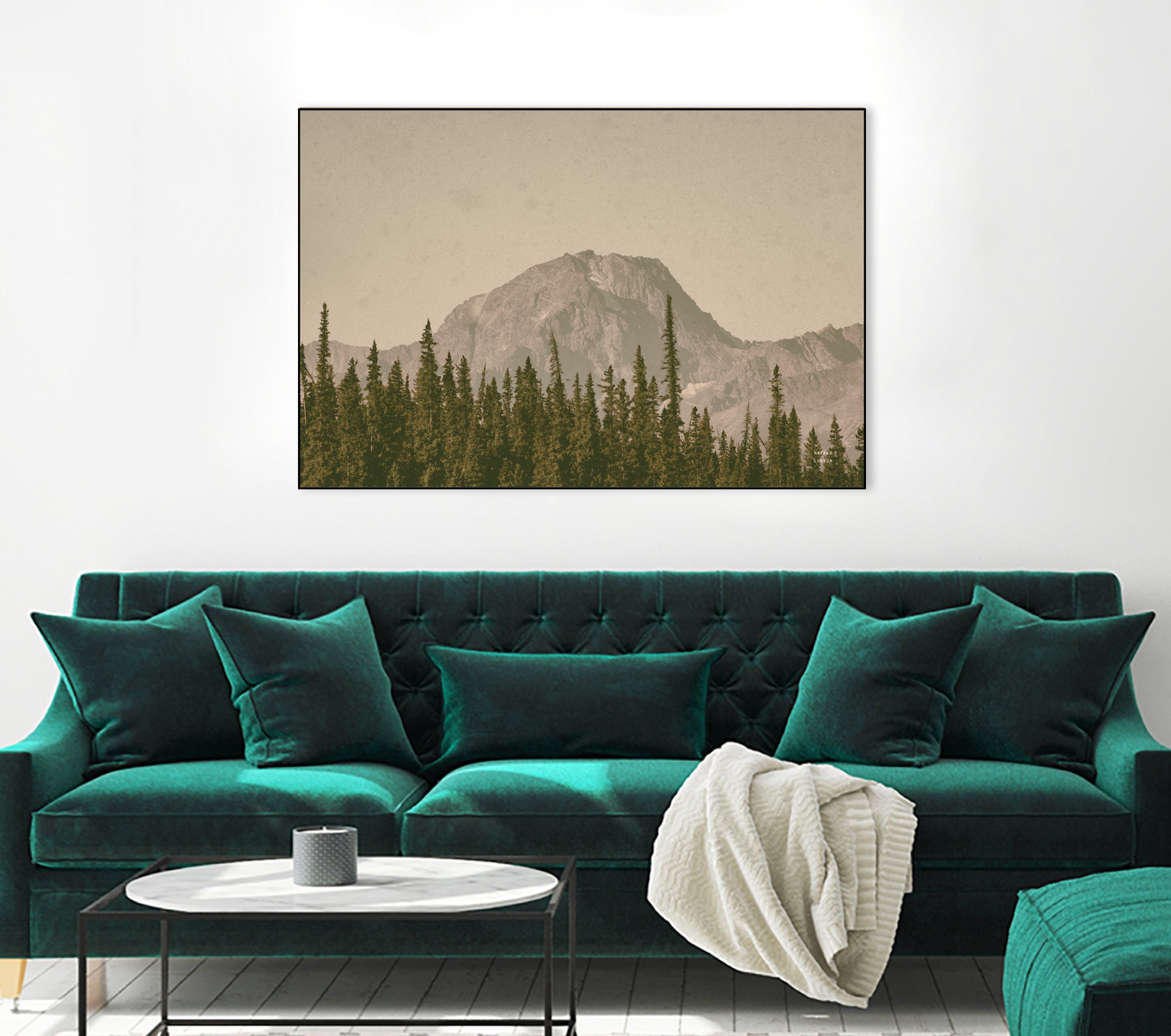 Mountainous IV by Nathan Larson on GIANT ART - brown