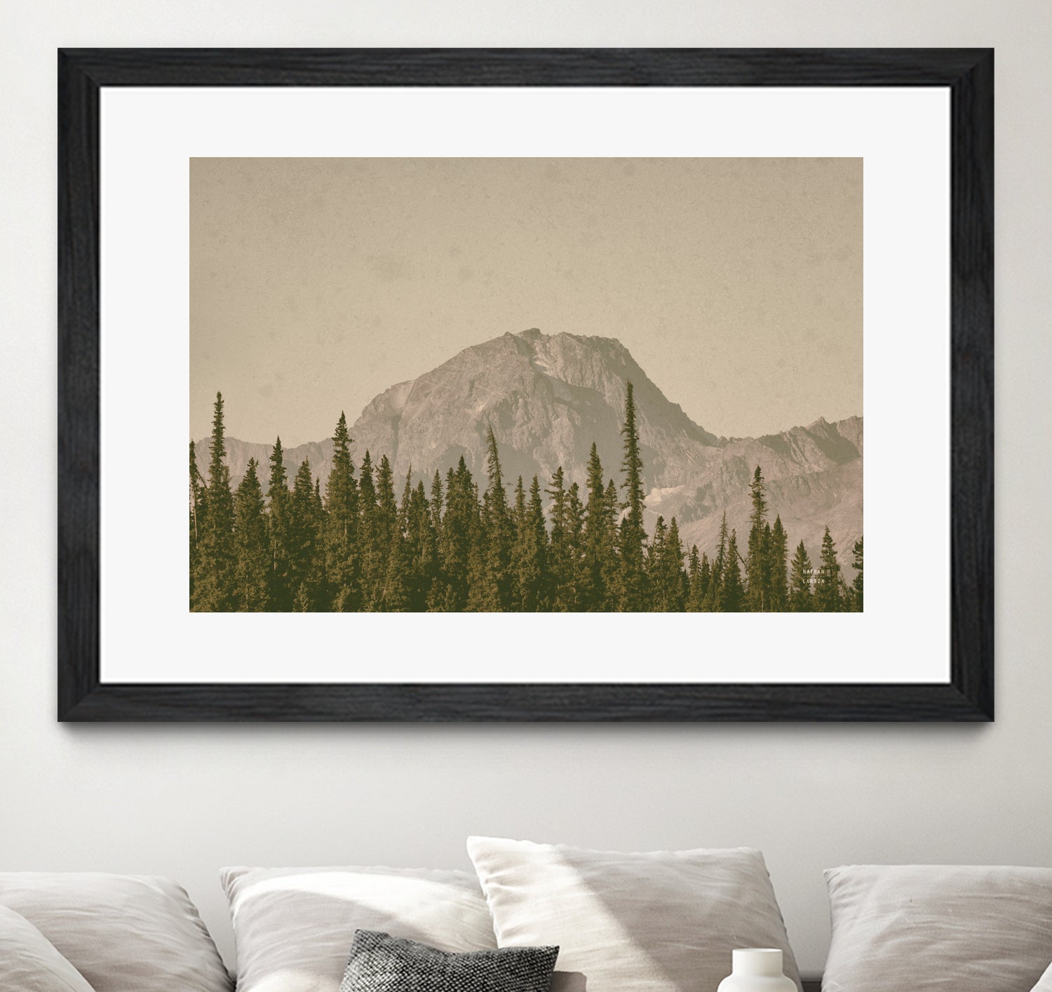 Mountainous IV by Nathan Larson on GIANT ART - brown