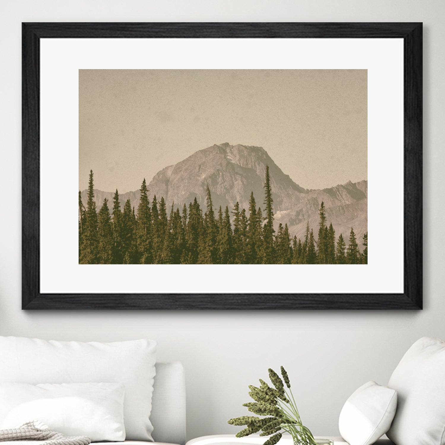 Mountainous IV by Nathan Larson on GIANT ART - brown