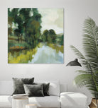 Willows by the Pond I by Silvia Vassileva on GIANT ART - blue