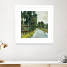 Willows by the Pond I by Silvia Vassileva on GIANT ART - blue