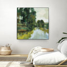 Willows by the Pond I by Silvia Vassileva on GIANT ART - blue