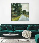 Willows by the Pond I by Silvia Vassileva on GIANT ART - blue