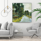 Willows by the Pond I by Silvia Vassileva on GIANT ART - blue
