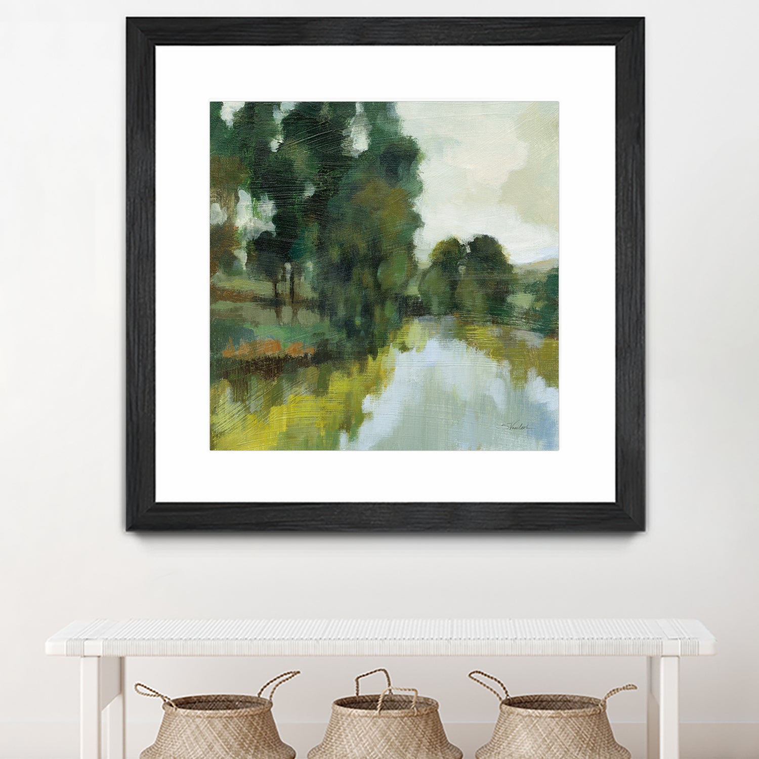 Willows by the Pond I by Silvia Vassileva on GIANT ART - blue