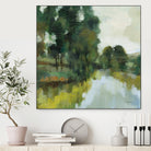 Willows by the Pond I by Silvia Vassileva on GIANT ART - blue