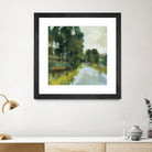 Willows by the Pond I by Silvia Vassileva on GIANT ART - blue