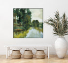 Willows by the Pond I by Silvia Vassileva on GIANT ART - blue