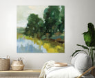 Willows by the Pond II by Silvia Vassileva on GIANT ART - blue