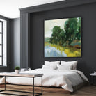 Willows by the Pond II by Silvia Vassileva on GIANT ART - blue