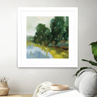 Willows by the Pond II by Silvia Vassileva on GIANT ART - blue