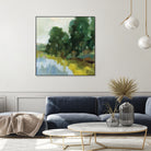 Willows by the Pond II by Silvia Vassileva on GIANT ART - blue