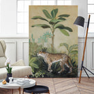 King of the Jungle II by Julia Purinton on GIANT ART - beige botanical framed canvas