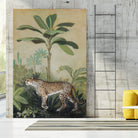 King of the Jungle II by Julia Purinton on GIANT ART - beige botanical framed canvas