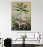 King of the Jungle II by Julia Purinton on GIANT ART - beige botanical framed canvas
