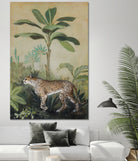 King of the Jungle II by Julia Purinton on GIANT ART - beige botanical framed canvas