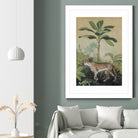 King of the Jungle II by Julia Purinton on GIANT ART - beige botanical framed canvas