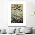 King of the Jungle II by Julia Purinton on GIANT ART - beige botanical framed canvas