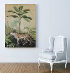King of the Jungle II by Julia Purinton on GIANT ART - beige botanical framed canvas