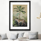 King of the Jungle II by Julia Purinton on GIANT ART - beige botanical framed canvas