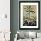 King of the Jungle II by Julia Purinton on GIANT ART - beige botanical framed canvas