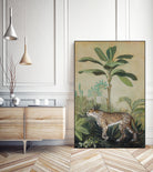 King of the Jungle II by Julia Purinton on GIANT ART - beige botanical framed canvas