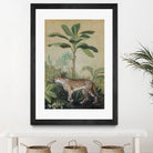 King of the Jungle II by Julia Purinton on GIANT ART - beige botanical framed canvas