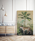 King of the Jungle II by Julia Purinton on GIANT ART - beige botanical framed canvas