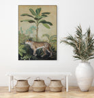 King of the Jungle II by Julia Purinton on GIANT ART - beige botanical framed canvas