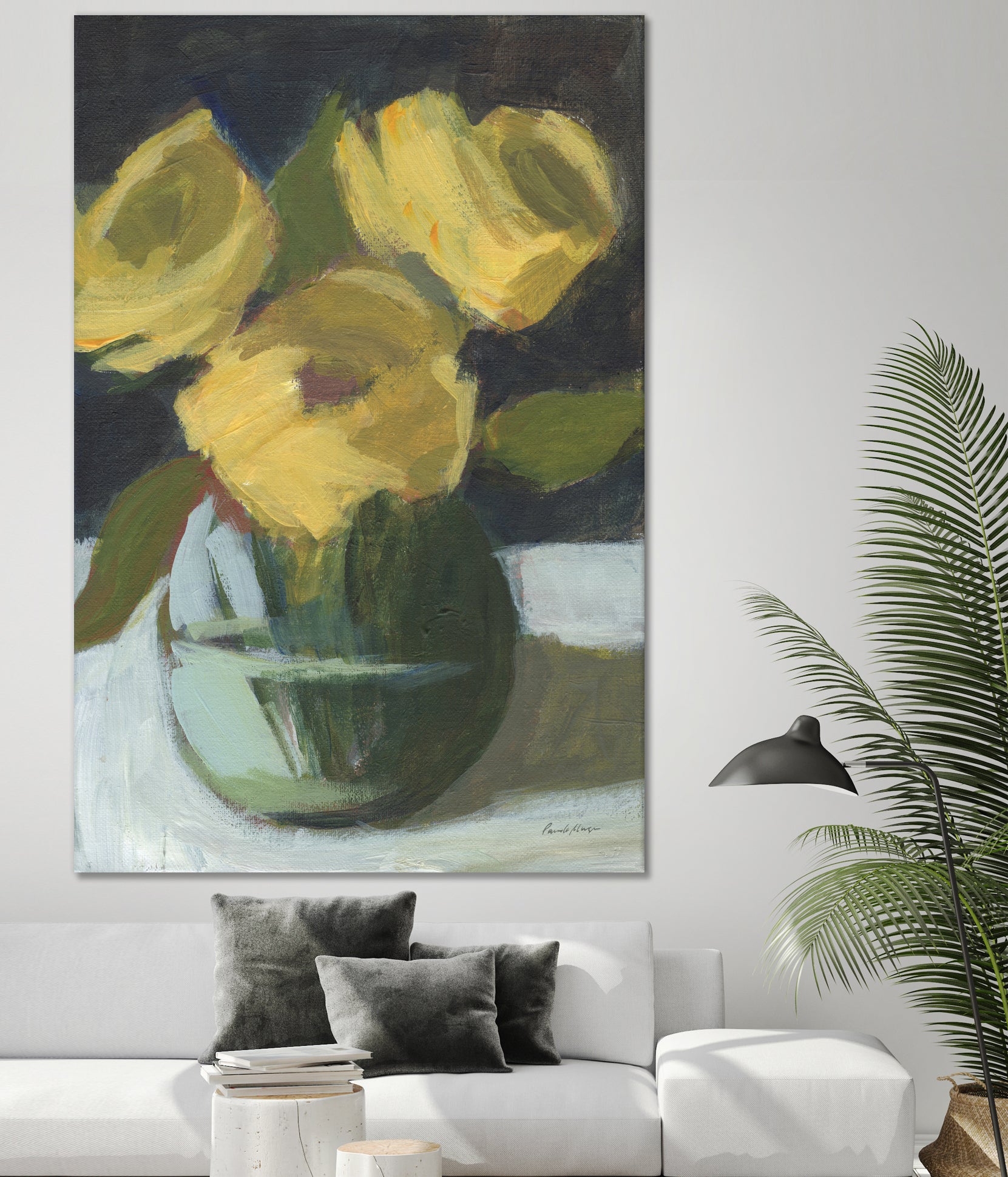 Trio by Pamela Munger on GIANT ART - grey botanical