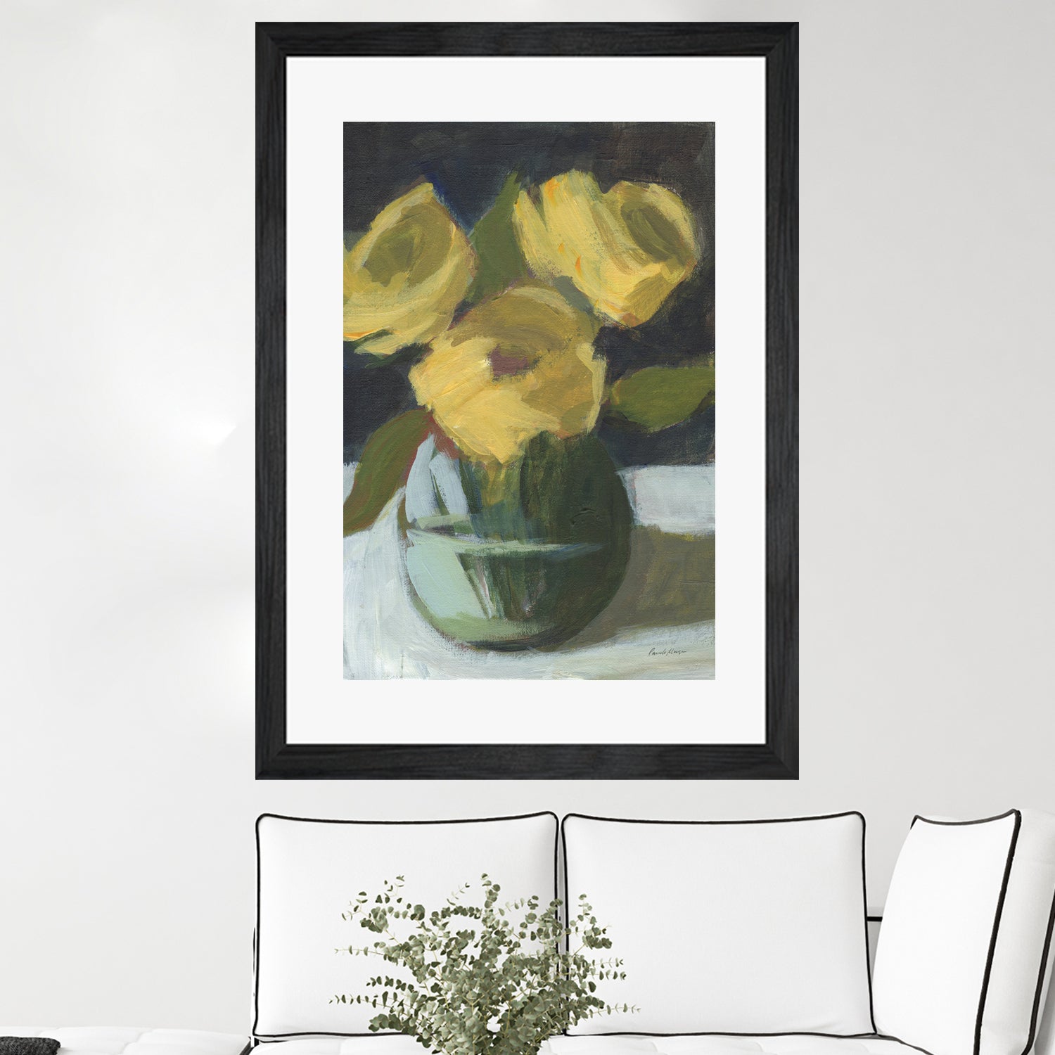 Trio by Pamela Munger on GIANT ART - grey botanical