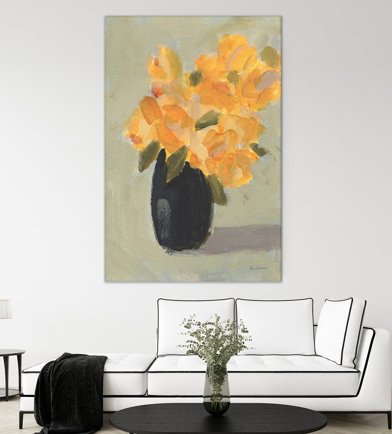 Hope Bouquet by Pamela Munger on GIANT ART - black botanical