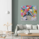 A Vibrant Floral No. 1 by Joan Curtis on GIANT ART - blue contemporary