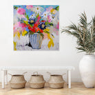 A Vibrant Floral No. 2 by Joan Curtis on GIANT ART - blue contemporary