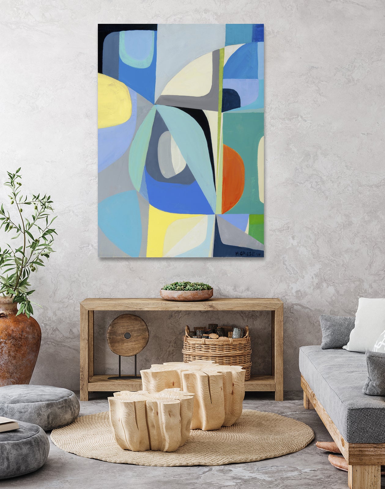 Window of Peace by Marion Griese on GIANT ART - orange abstract