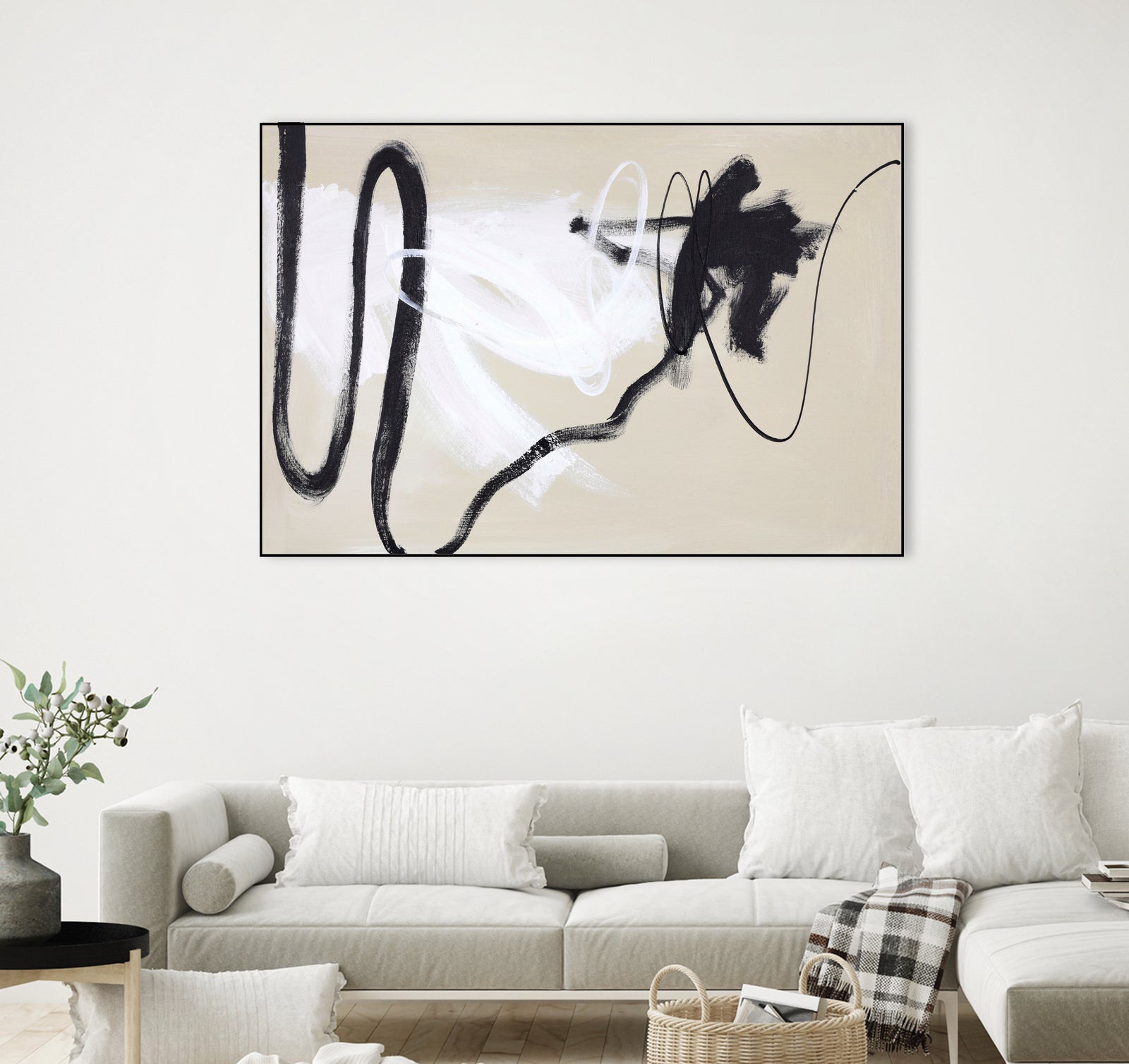 Less but Better by Design Fabrikken on GIANT ART - beige linear