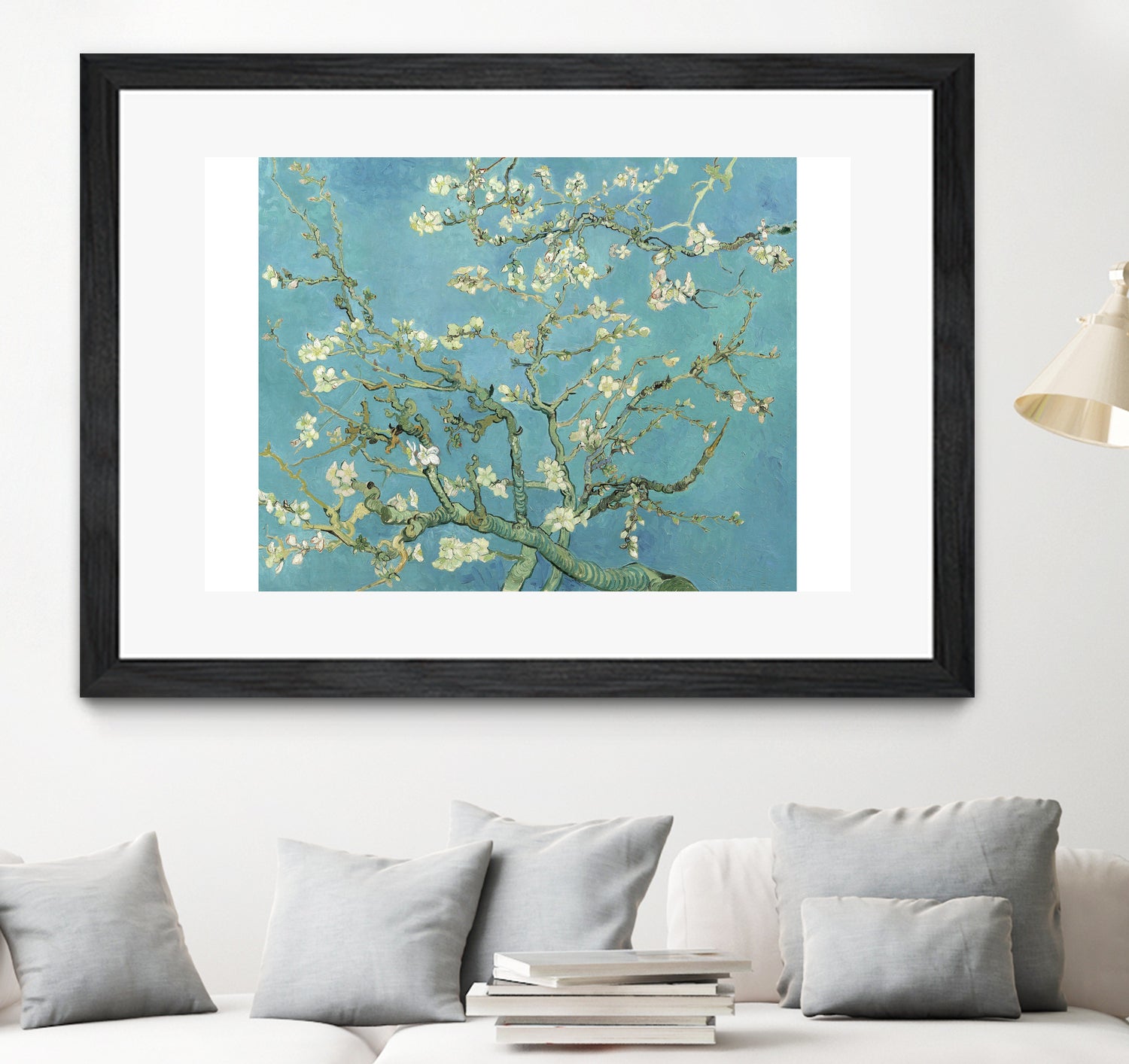 Almond Blossoms, 1890 by Vincent Blossoms, 1890 on GIANT ART - blue botanical blossoms