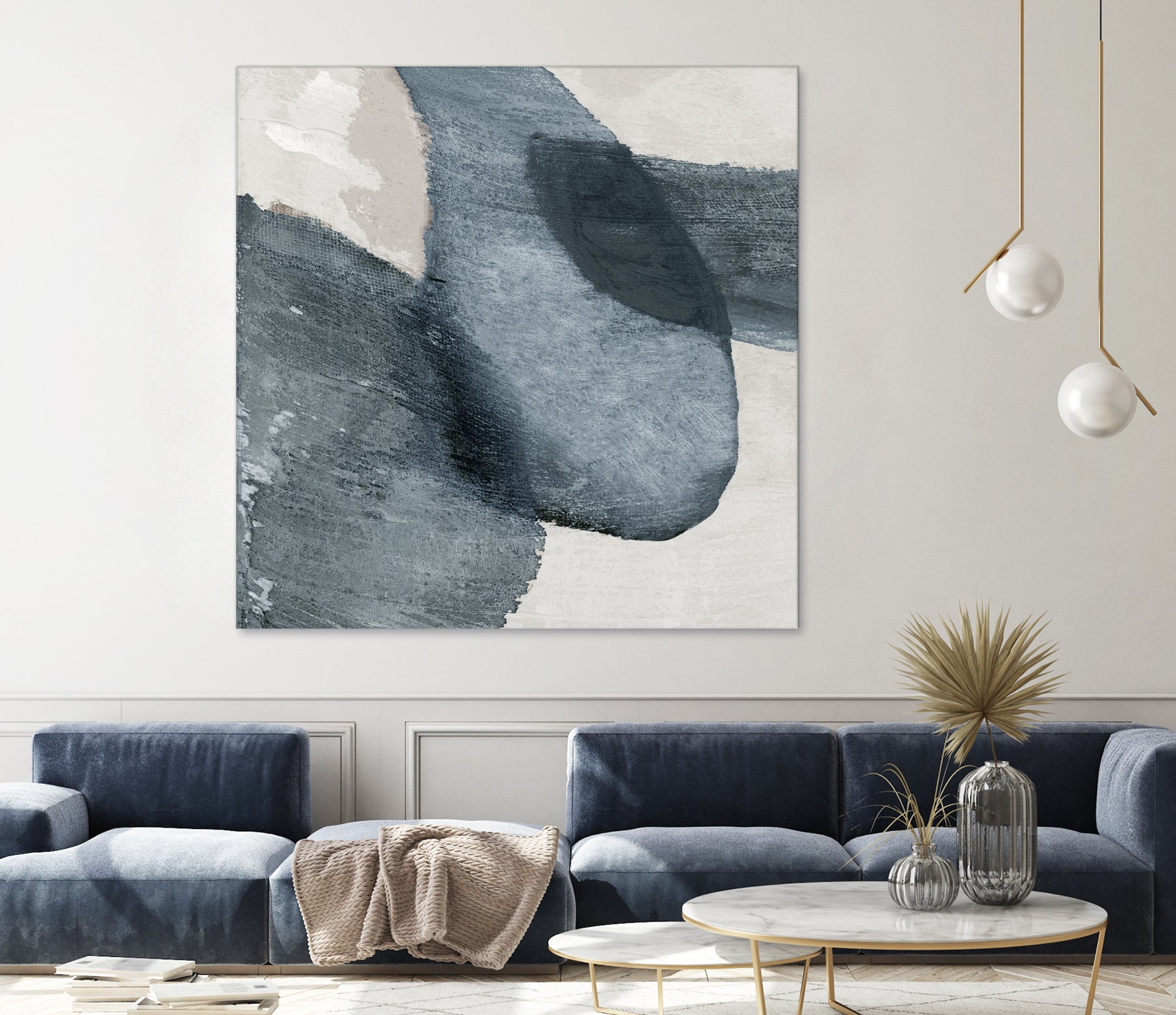 Blue Reverie II by Jacob Q on GIANT ART - blue shapes cloud dancer 