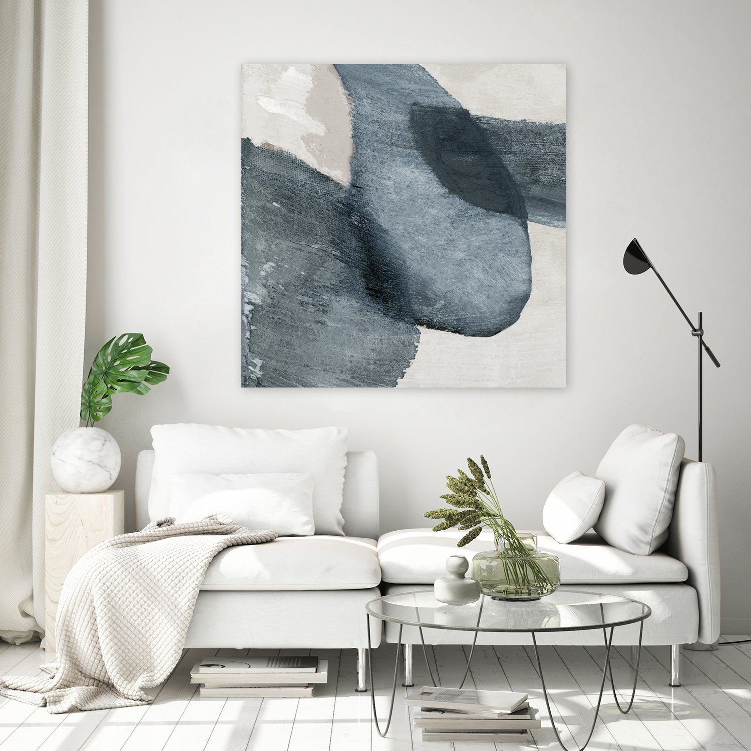 Blue Reverie II by Jacob Q on GIANT ART - blue shapes cloud dancer 