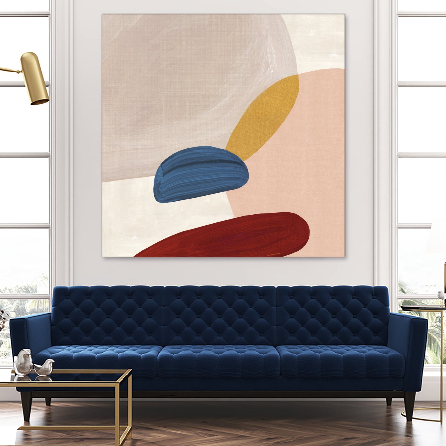 Pink Pebbles II by Eva Watts  on GIANT ART - pink shapes