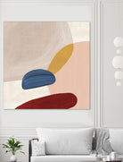Pink Pebbles II by Eva Watts  on GIANT ART - pink shapes