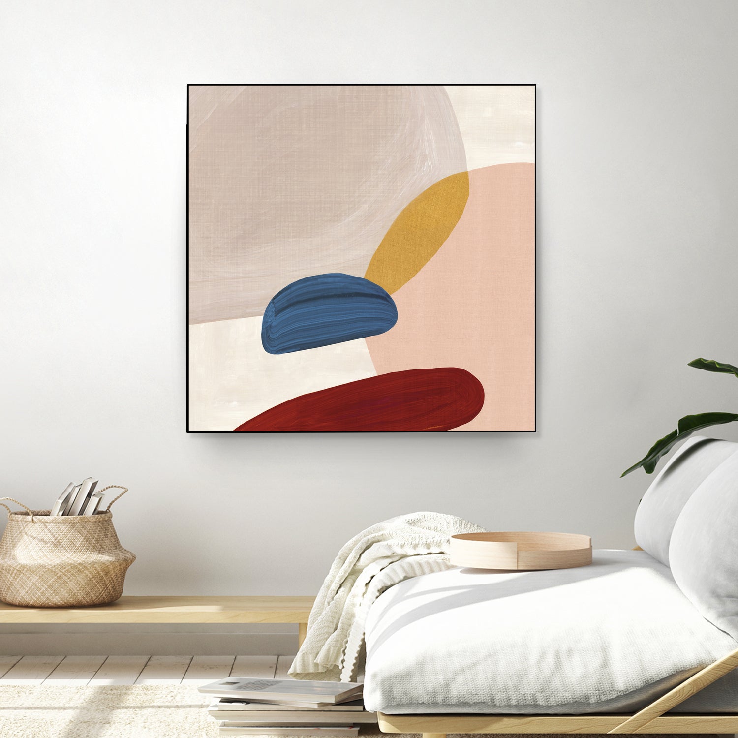 Pink Pebbles II by Eva Watts  on GIANT ART - pink shapes