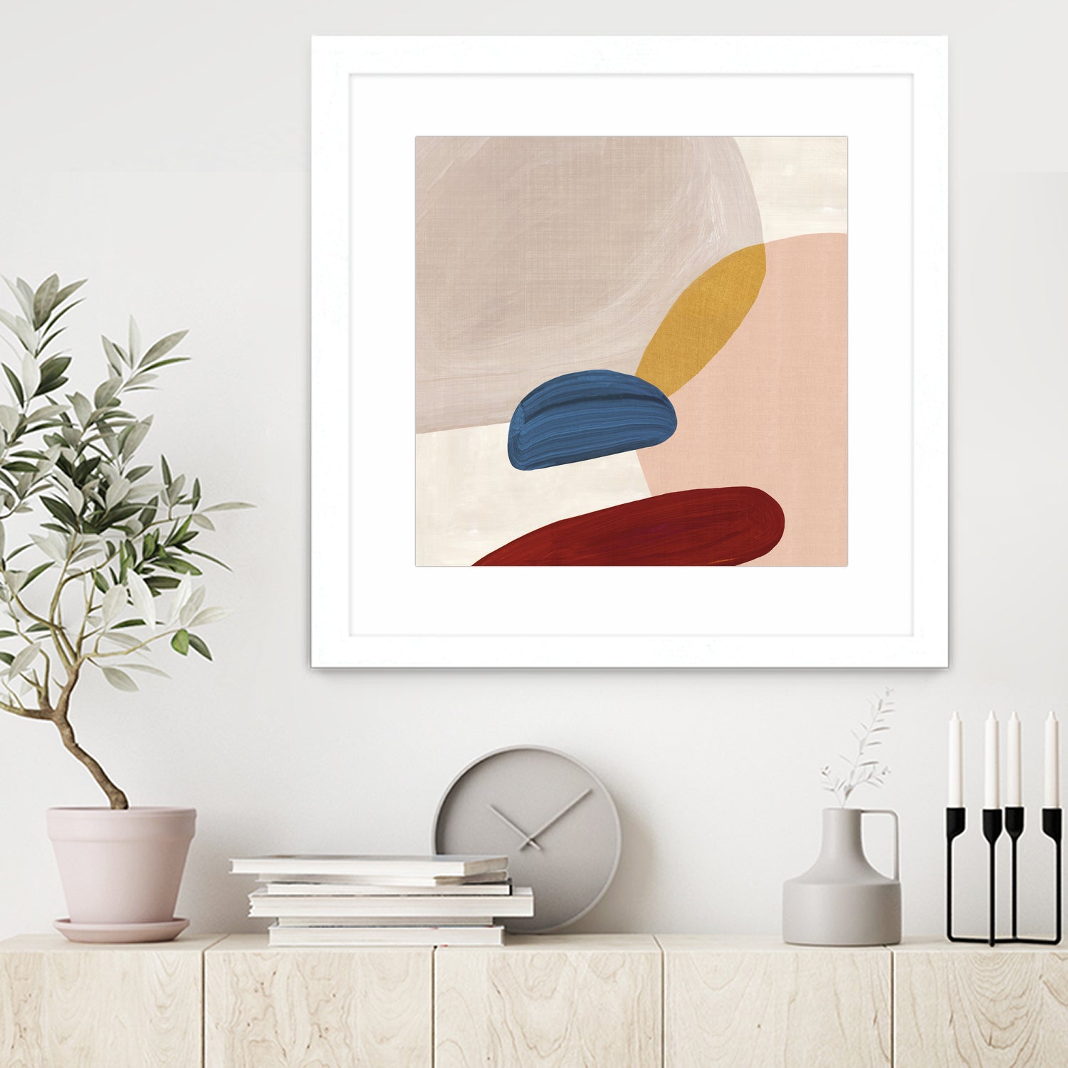 Pink Pebbles II by Eva Watts  on GIANT ART - pink shapes