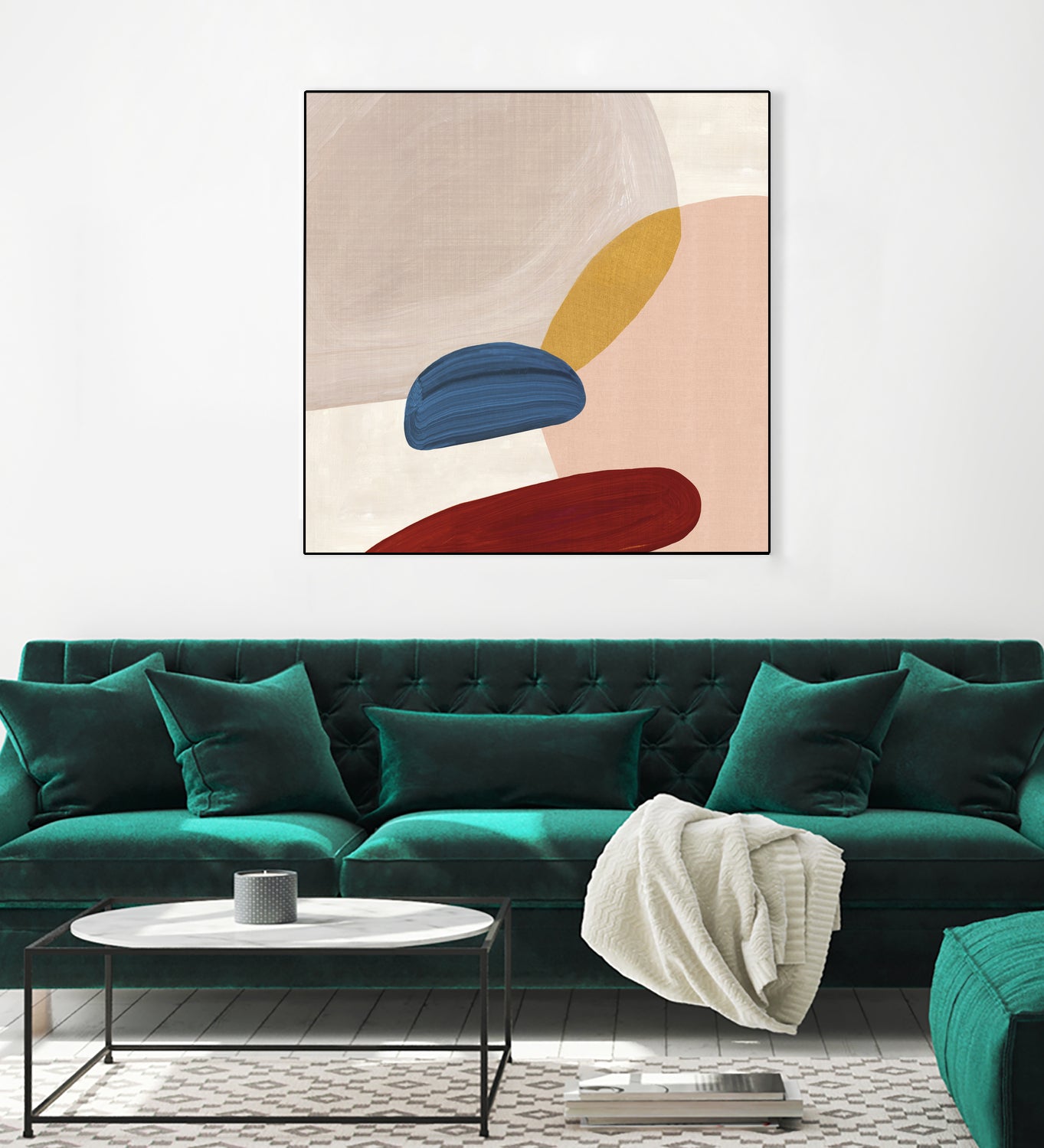 Pink Pebbles II by Eva Watts  on GIANT ART - pink shapes