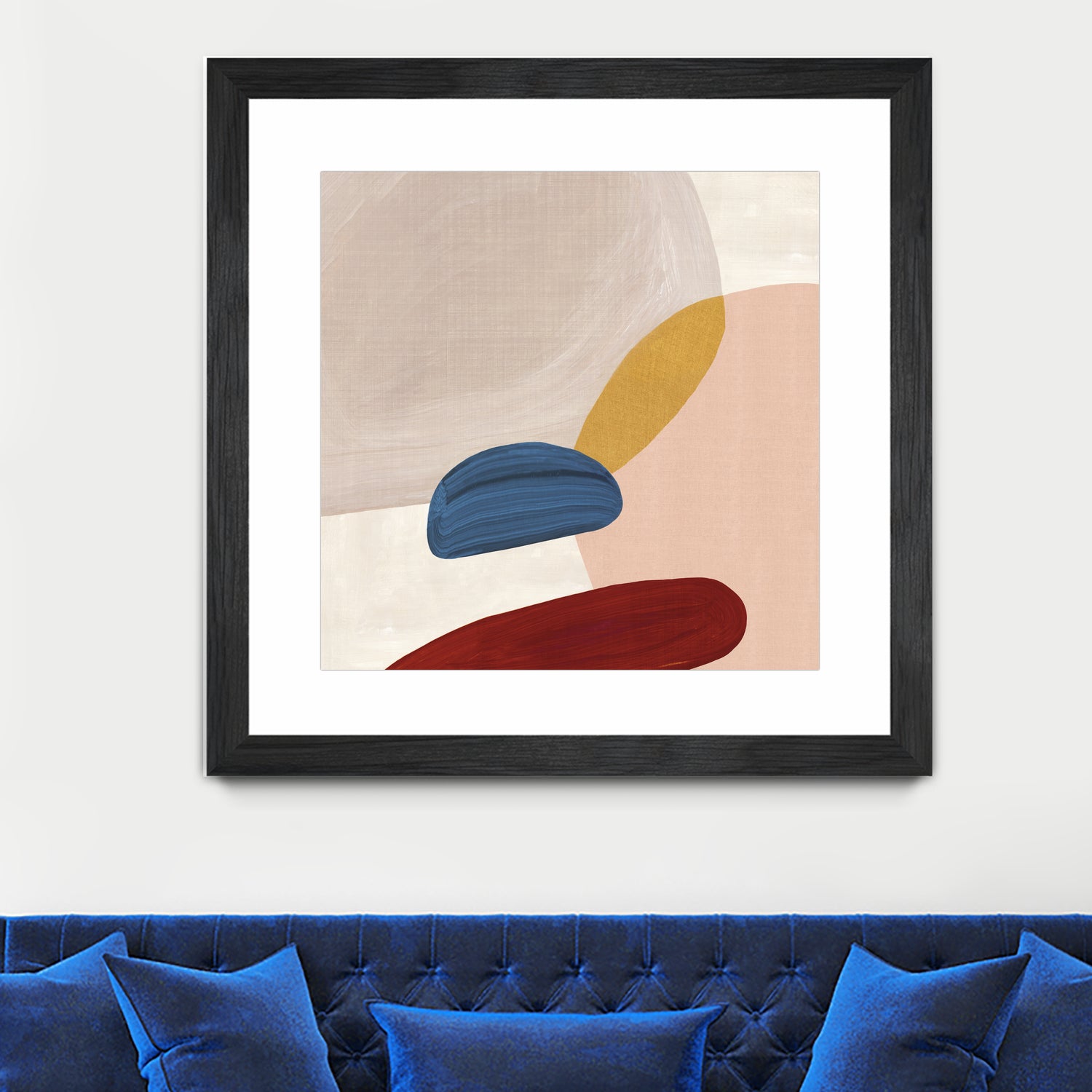 Pink Pebbles II by Eva Watts  on GIANT ART - pink shapes