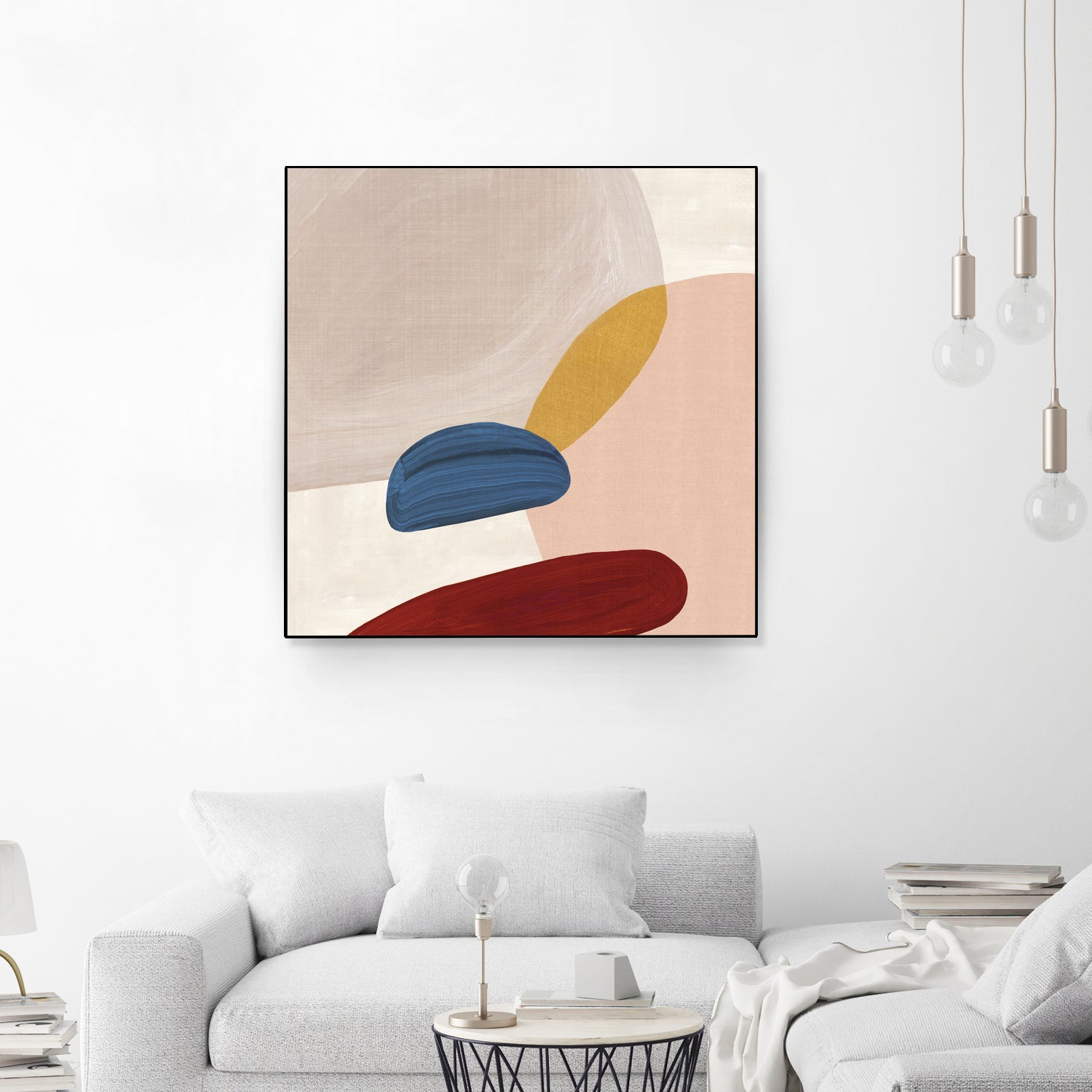 Pink Pebbles II by Eva Watts  on GIANT ART - pink shapes