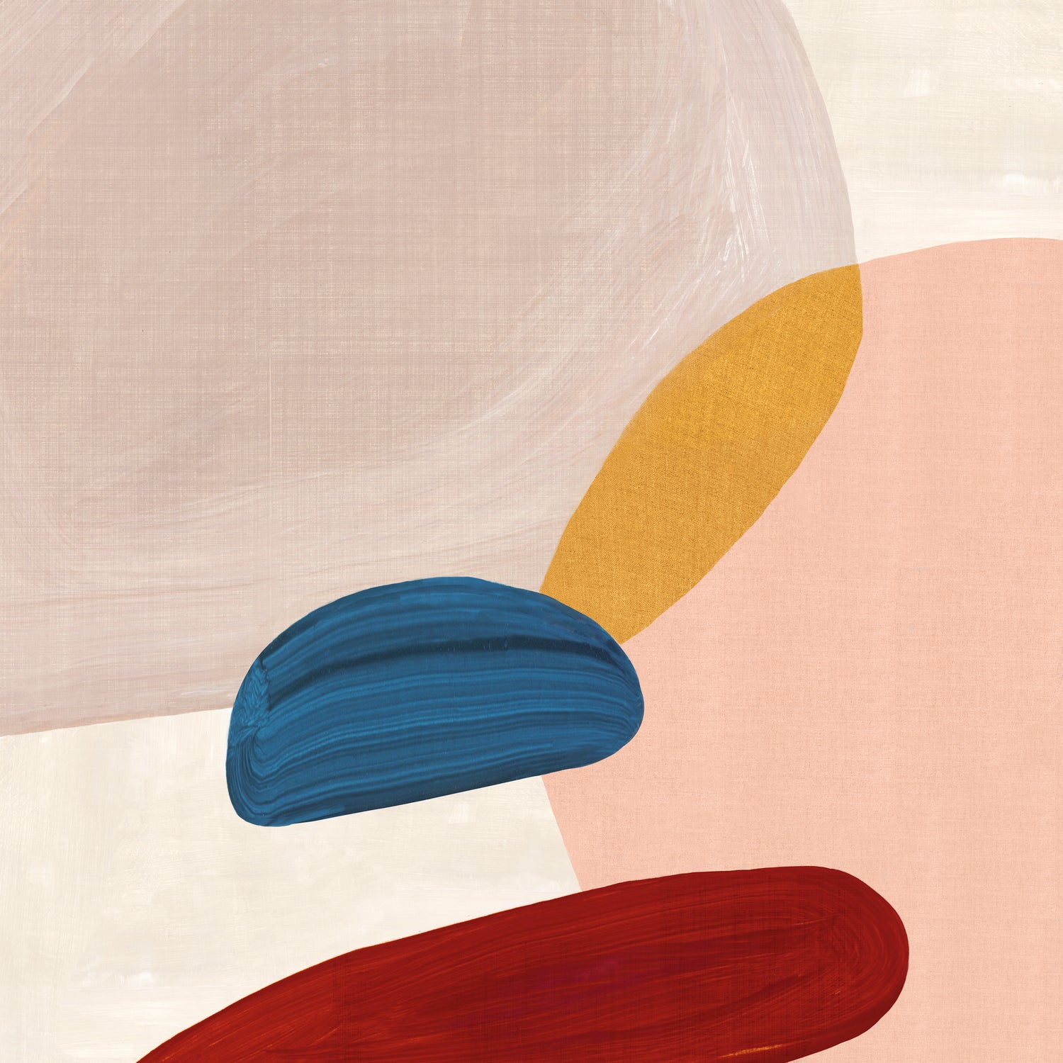 Pink Pebbles II by Eva Watts  on GIANT ART - pink shapes